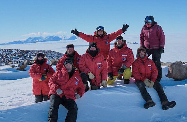 ANSMET 2018-2019 team in Antarctica.