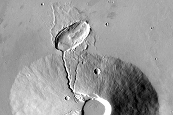 Elliptical craters on Mars