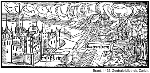 Photo of an Ensisheim woodcut from 1492.