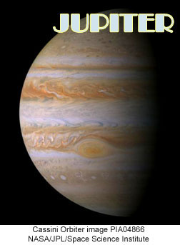 Global color mosaic of Jupiter from Cassini orbiter narrow angle camera images, PIA04866.