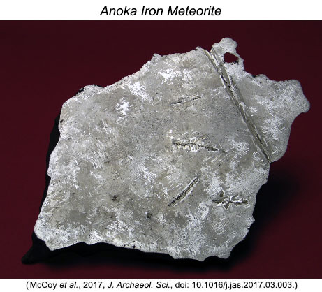 Cut face of the Anoka iron meteorite.