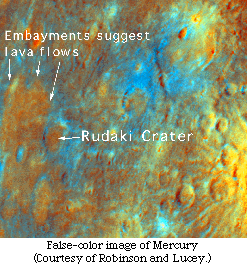 Rudaki Crater area color map