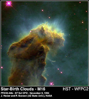 Star-birth clouds in M16